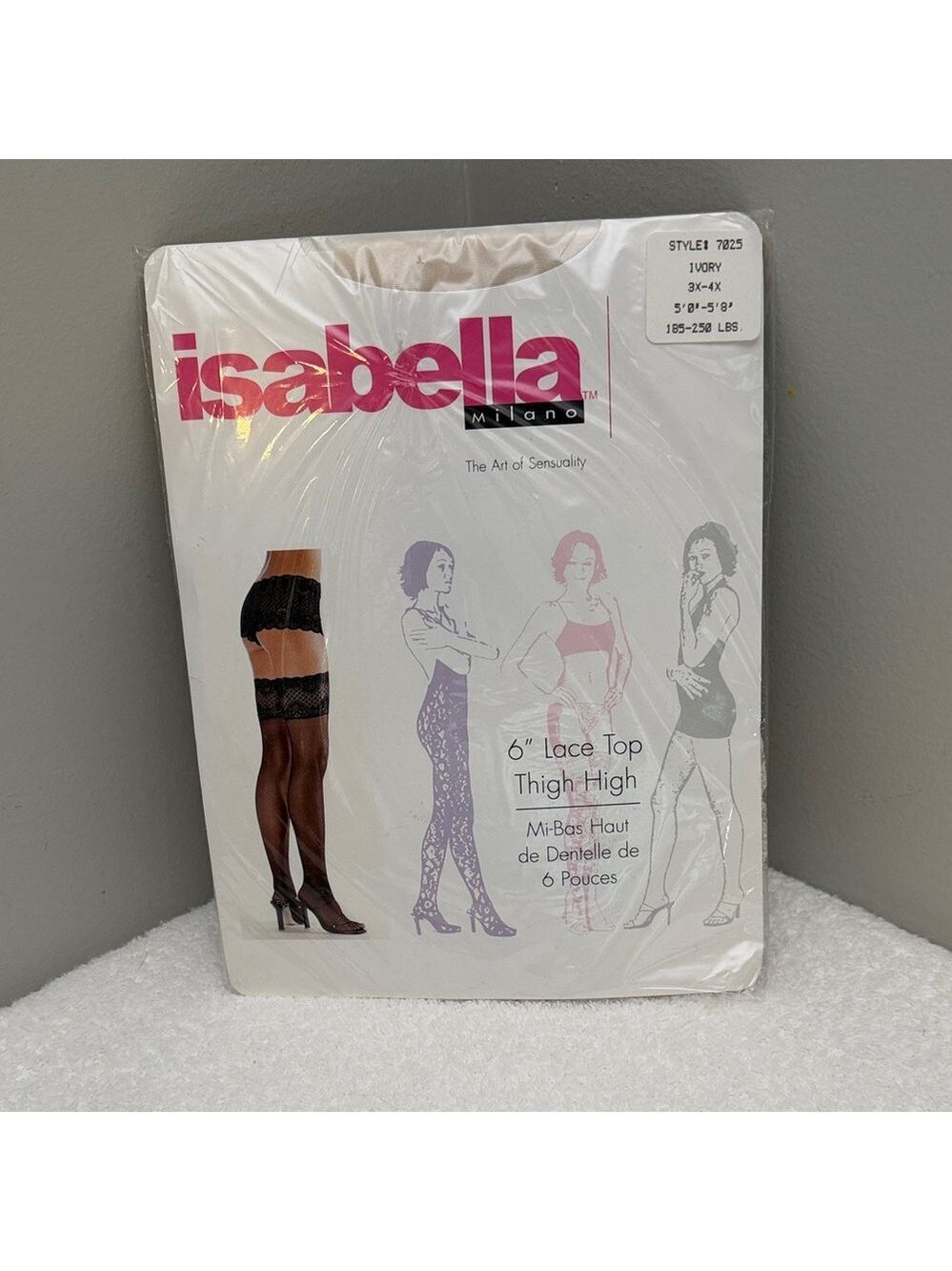 Abella Lace Top Thigh Highs Ivory - 3X/4X